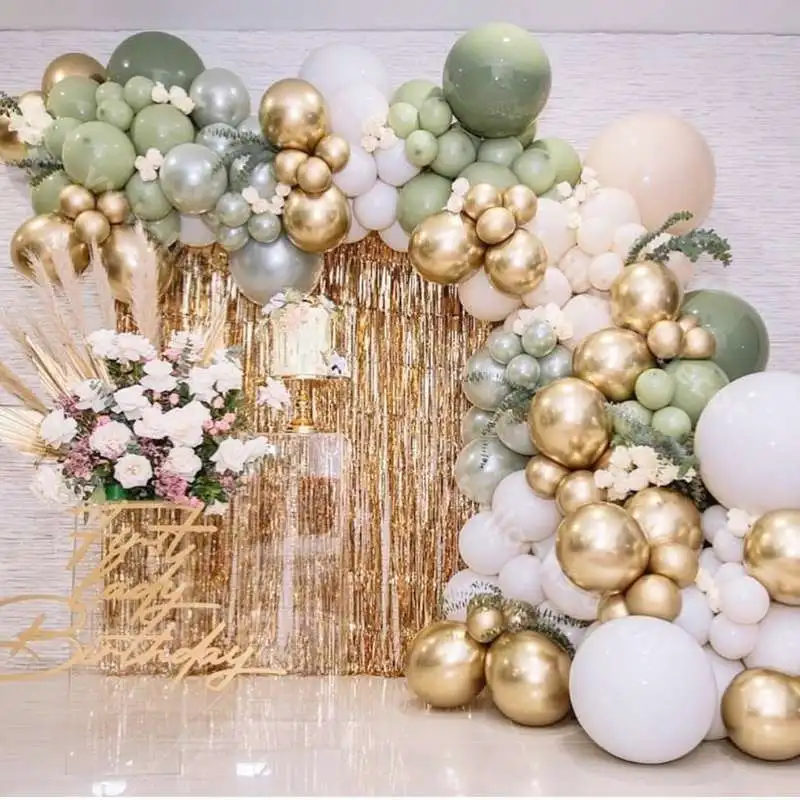 146pcs Balloons Garland Kit Birthday Retro Dusty Green Balloon Arch Chrome Gold Confetti Globos Baby Shower Wedding Party Decor
146pcs Balloons Garland Kit Birthday Retro Dusty Green Balloon Arch Chrome Gold Confetti Globos Baby Shower Wedding Party Decor