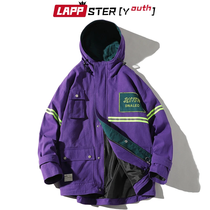 LAPPSTER-Youth мужская уличная куртка-бомбер 2020 Лоскутная ветровка Harajuku винтажные