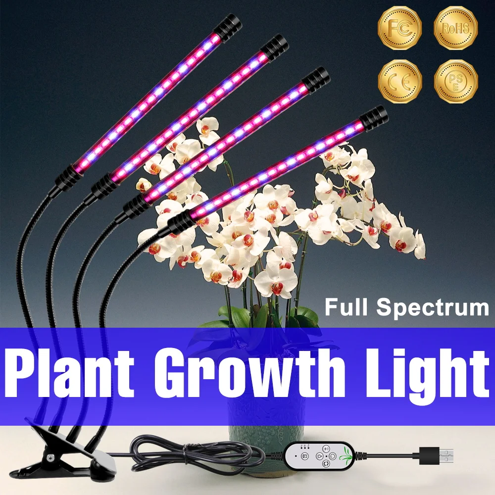 USB Grow Light 5V LED Phyto Lamp Full Spectrum Bulb Plant Light 2835 LED Waterproof Fitolampy 1 2 3 4heads LED Seeds Hydroponics
USB Grow Light 5V LED Phyto Lamp Full Spectrum Bulb Plant Light 2835 LED Waterproof Fitolampy 1 2 3 4heads LED Seeds Hydroponics