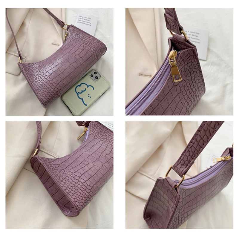 Retro Crocodile Pattern Shoulder Bag Women France Baguette Bag PU Leather Armpit Bag Advanced Design Handbag New Lady Purse Sac
Retro Crocodile Pattern Shoulder Bag Women France Baguette Bag PU Leather Armpit Bag Advanced Design Handbag New Lady Purse Sac