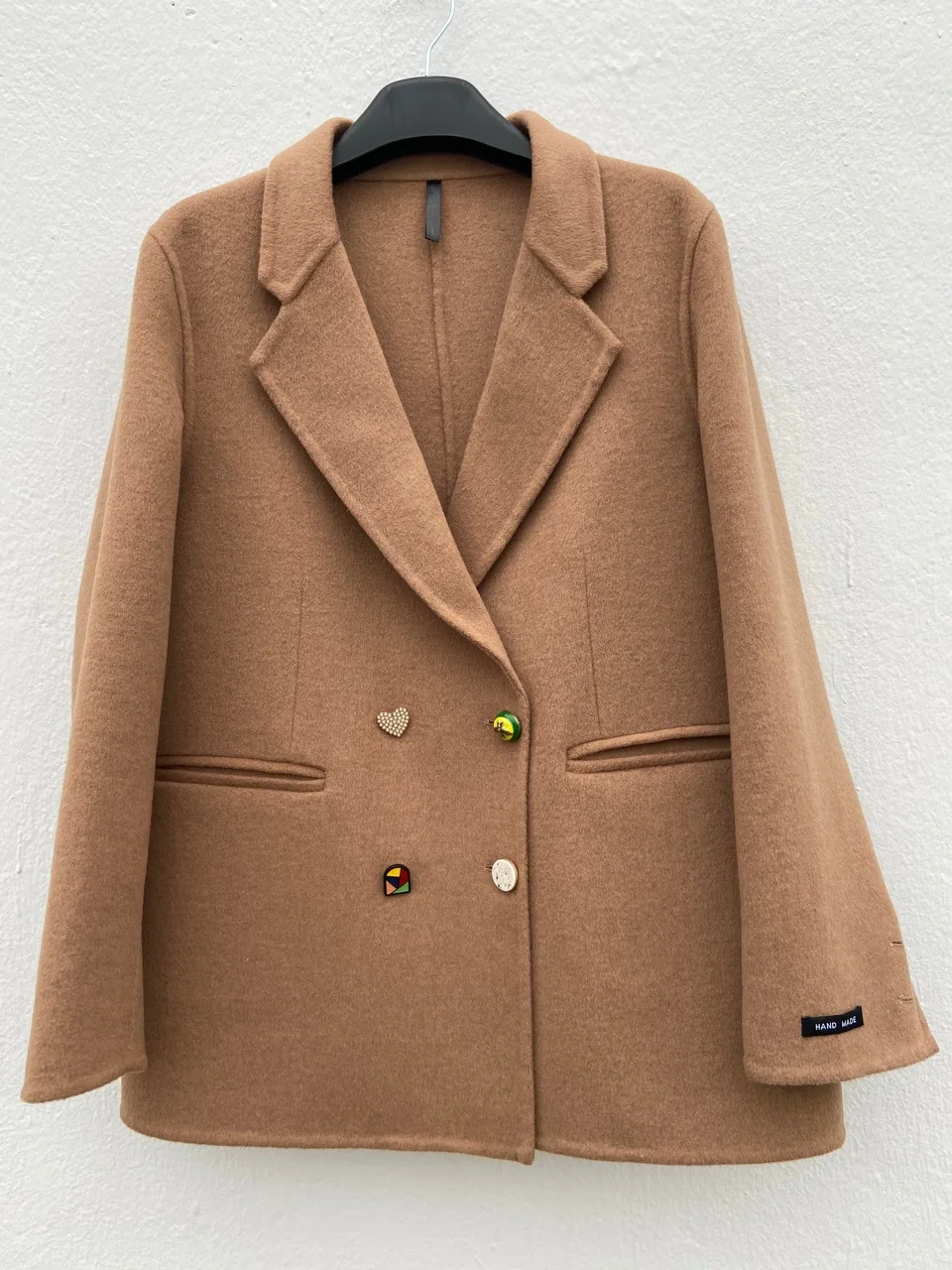 Double-sided Cashmere Short Coat Women's Autumn Winter 2021 New Suit Collar Color Double-breasted aAll-match Thin Woolen Coat
Double-sided Cashmere Short Coat Women's Autumn Winter 2021 New Suit Collar Color Double-breasted aAll-match Thin Woolen Coat