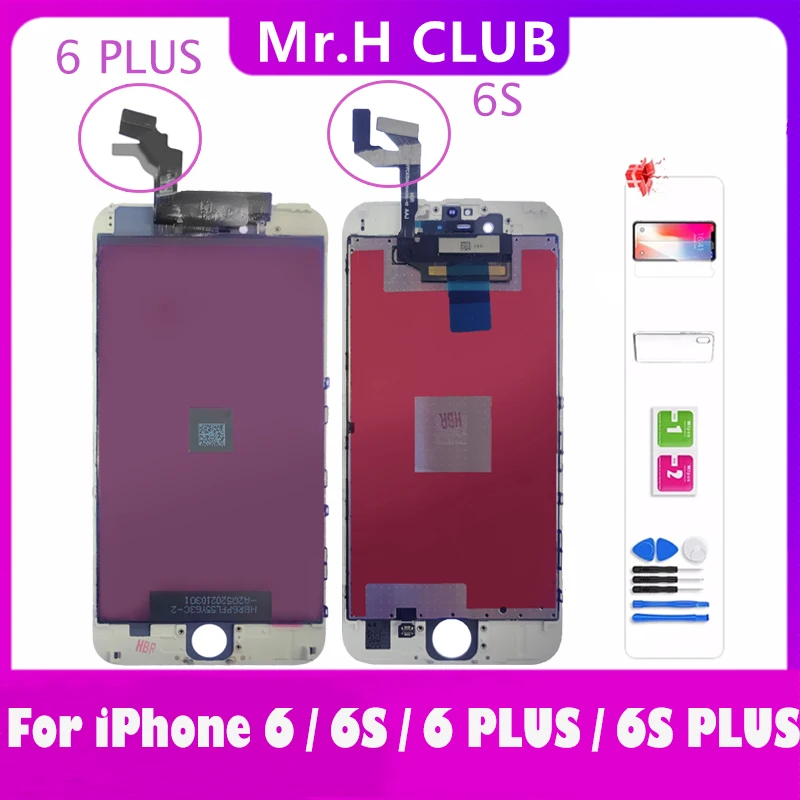 ЖК-дисплей класса AAA + для iPhone 6, 6plus, 6S, 6S plus, сенсорный экран в сборе, сменный для iPhone 5, 5C, 5S SE, без битых пикселей, с двумя чехлами
ЖК-дисплей класса AAA + для iPhone 6, 6plus, 6S, 6S plus, сенсорный экран в сборе, сменный для iPhone 5, 5C, 5S SE, без битых пикселей, с двумя чехлами