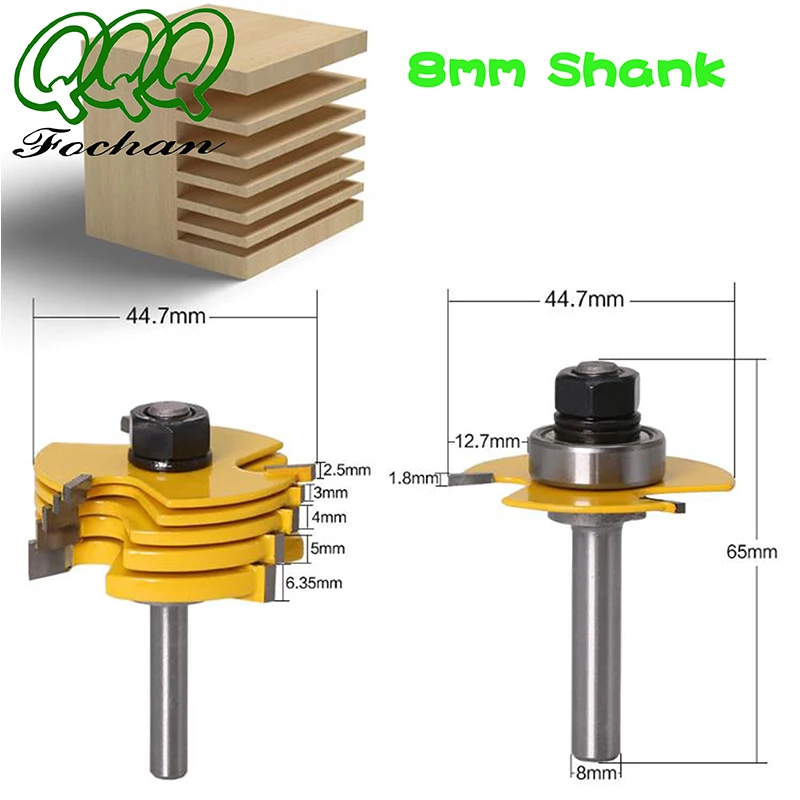 QQQ 2PCS - 6mm/6.35mm/8mm/12mm/12.7mmShank 6 Piece Slot Cutter 3 Wing Router Bit Set Woodworking Chisel Cutter Tool
QQQ 2PCS - 6mm/6.35mm/8mm/12mm/12.7mmShank 6 Piece Slot Cutter 3 Wing Router Bit Set Woodworking Chisel Cutter Tool