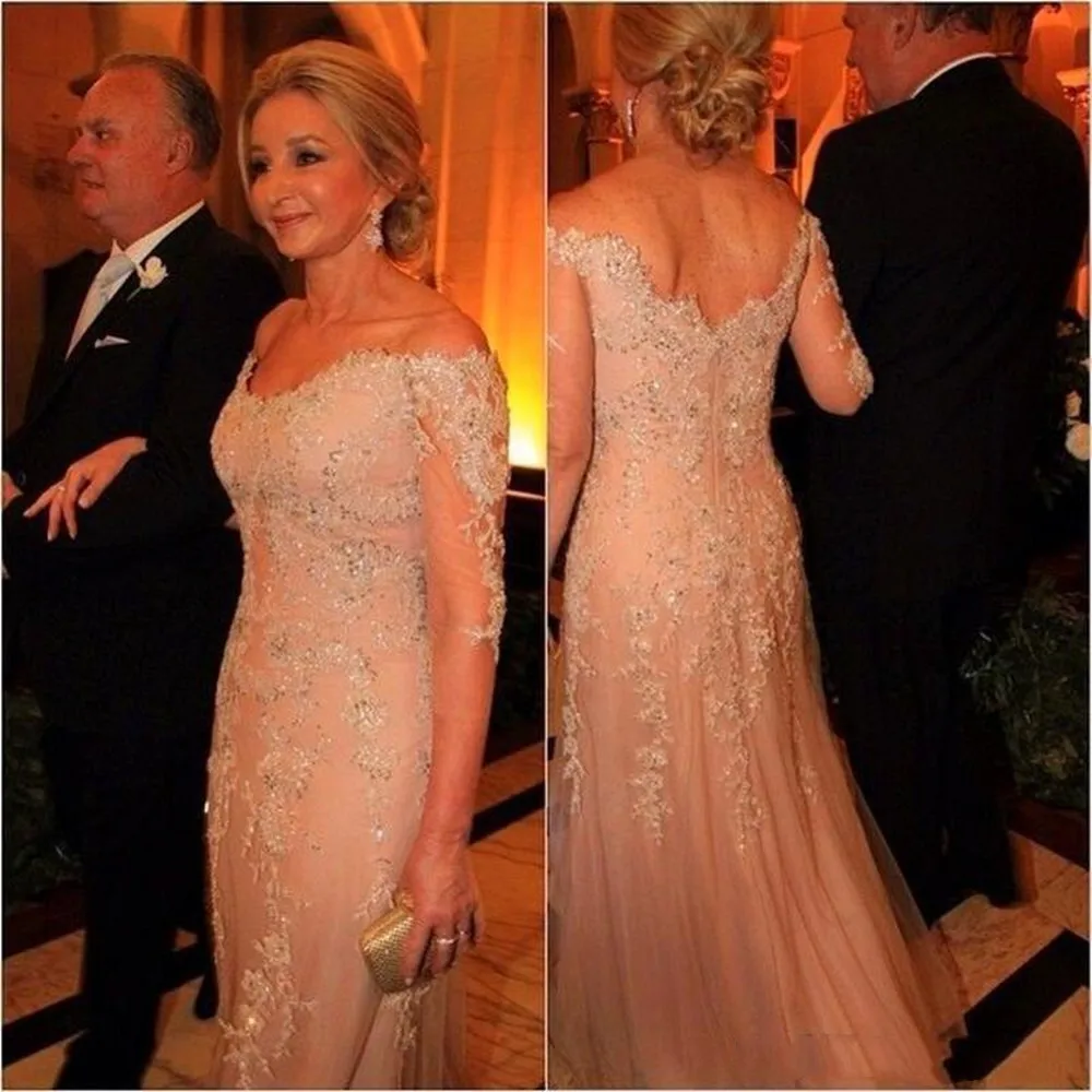 Elegent Mother Of the Bride Dresses Long Sleeves Off Shoulder Lace Appliques Beads Formal Weddings Mother of the Groom Gowns
Elegent Mother Of the Bride Dresses Long Sleeves Off Shoulder Lace Appliques Beads Formal Weddings Mother of the Groom Gowns