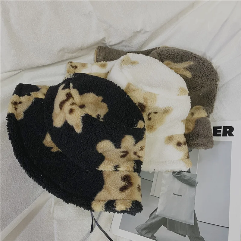 Retro Cute Bear Print Fisherman Hat Plush Basin Hat Warm Trend Fluffy Casual Outdoor Trend Autumn Winter Girlfriend
Retro Cute Bear Print Fisherman Hat Plush Basin Hat Warm Trend Fluffy Casual Outdoor Trend Autumn Winter Girlfriend