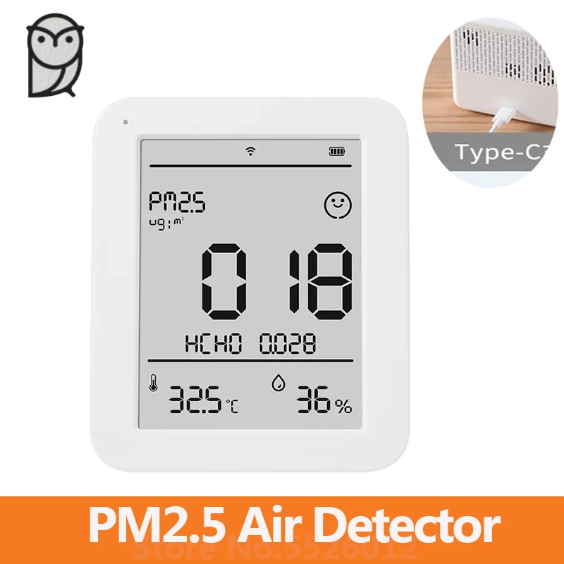 Miaomiaoce Air Quality Detector Monitor PM2.5 and Methanal Temprature Humidify Display Mihome App Connected
Miaomiaoce Air Quality Detector Monitor PM2.5 and Methanal Temprature Humidify Display Mihome App Connected