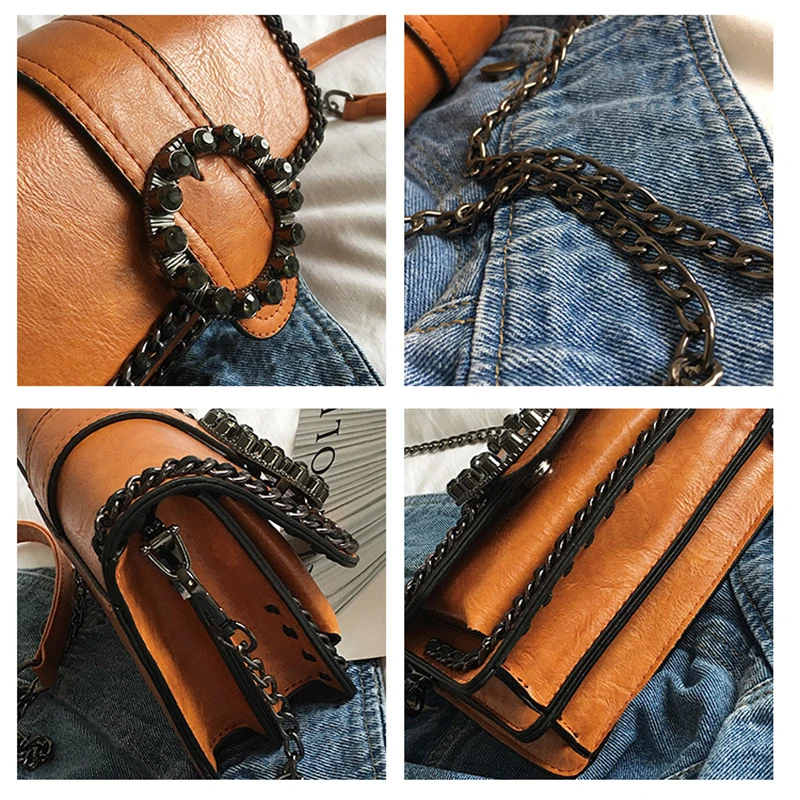 Bags for Women 2020 Luxury Vintage Metal Chains Bag Messenger Purses and Handbags PU Leather Designer Versatile Shoulder New
Bags for Women 2020 Luxury Vintage Metal Chains Bag Messenger Purses and Handbags PU Leather Designer Versatile Shoulder New