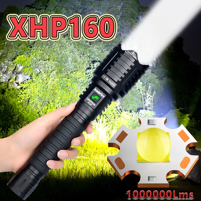 1000000Lms XHP160.2 LED Flashlight 16-Core Upgrade Self Defense 10000mAH Electric Torch USB Rechargeable 18650 Zoom Flash Light
1000000Lms XHP160.2 LED Flashlight 16-Core Upgrade Self Defense 10000mAH Electric Torch USB Rechargeable 18650 Zoom Flash Light
