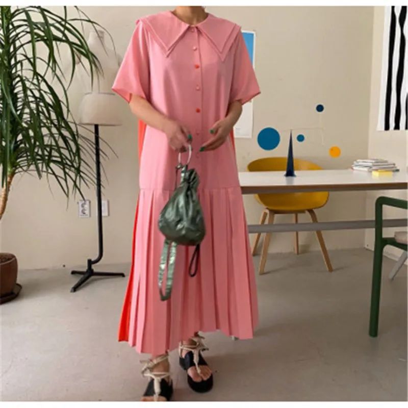 2020 New Arrivals Patchwork Peter Pan Collar Summer Dress for Ladies Pleated Feminine Sundresses Chic Women's Clothing
2020 New Arrivals Patchwork Peter Pan Collar Summer Dress for Ladies Pleated Feminine Sundresses Chic Women's Clothing