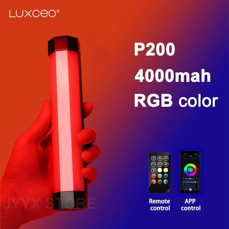 LUXCEO P200 LED Photography Light Handheld RGB Light Tube Stick Video Soft Light APP Remote Control VS 6C Pavotube
LUXCEO P200 LED Photography Light Handheld RGB Light Tube Stick Video Soft Light APP Remote Control VS 6C Pavotube