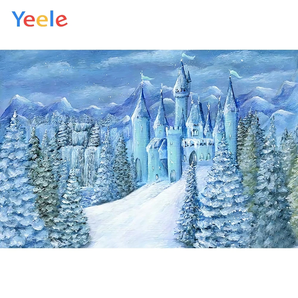 Фон для фотосъемки с изображением зимней Снежной Горы, замка в лесу, детского дня рождения
Фон для фотосъемки с изображением зимней Снежной Горы, замка в лесу, детского дня рождения