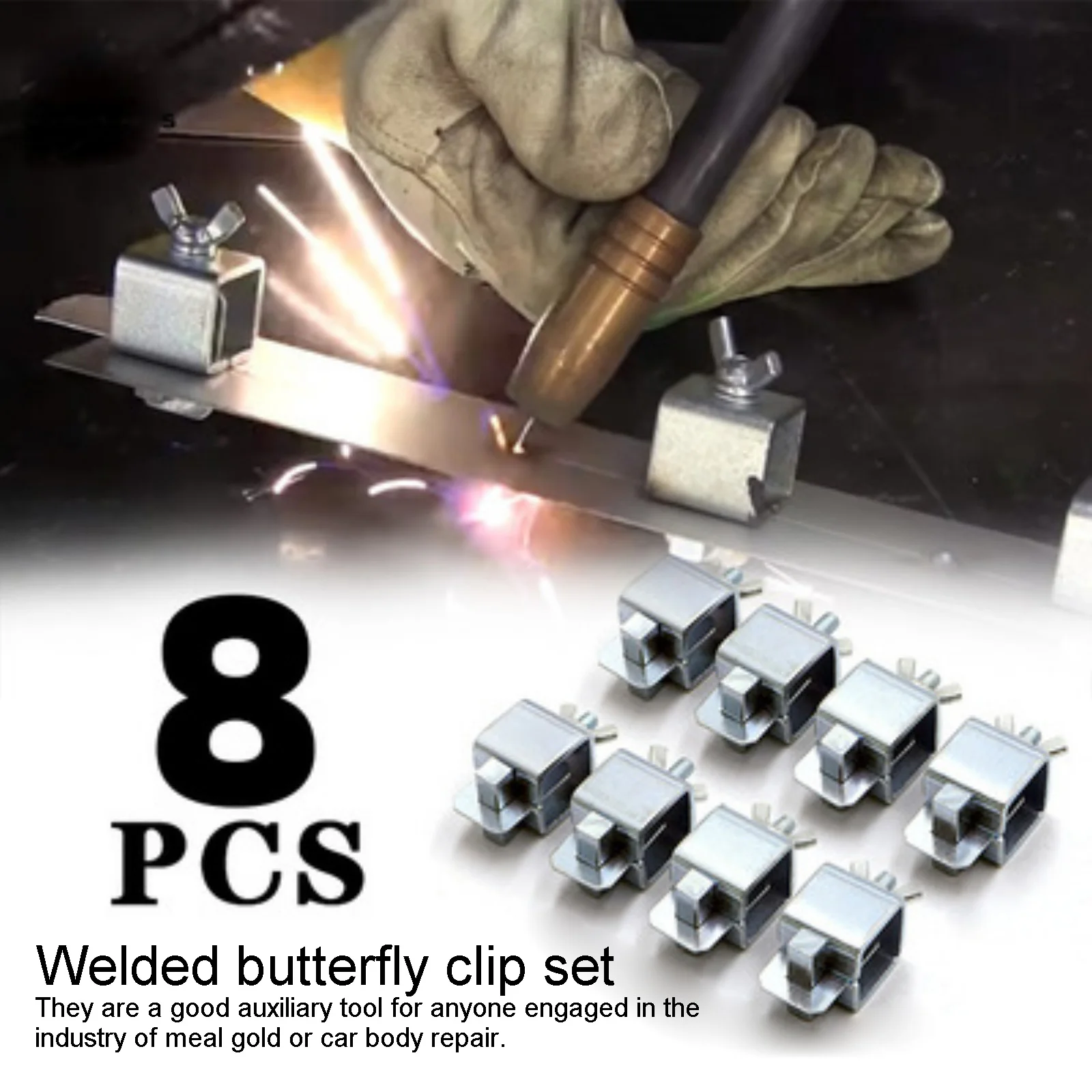 8pcs Welding Butterfly Clip Clamps Holder Butt Welding Clamp Welding Positioner Fixture Adjustable for Welding Clamps Tools Set
8pcs Welding Butterfly Clip Clamps Holder Butt Welding Clamp Welding Positioner Fixture Adjustable for Welding Clamps Tools Set