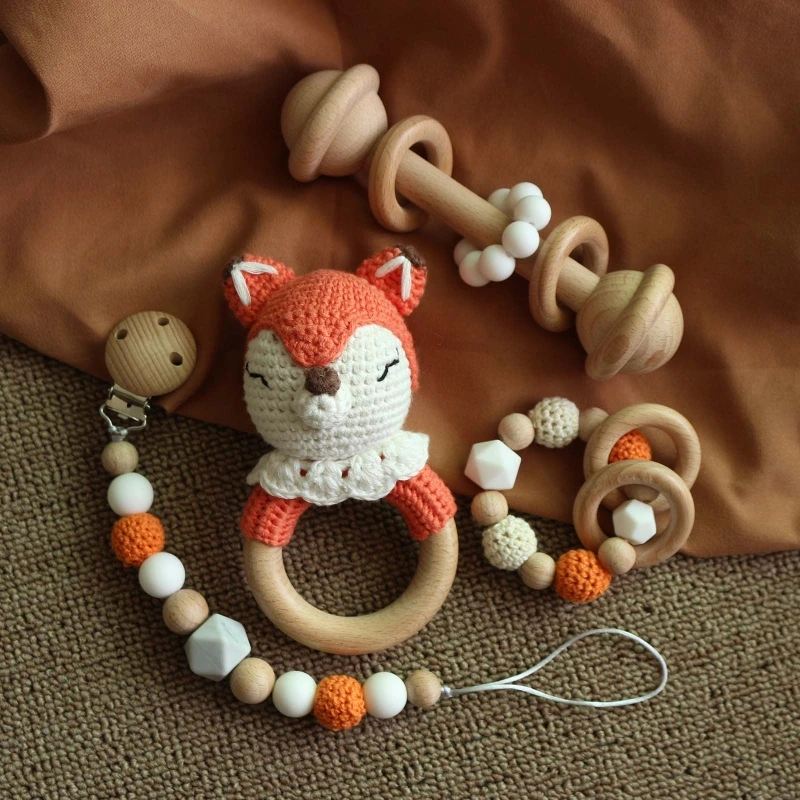Newborn Dummy Holder Baby Pacifier Clips Teething Bracelets Infants Rattle Teether Crochet Elk Soother Chain
Newborn Dummy Holder Baby Pacifier Clips Teething Bracelets Infants Rattle Teether Crochet Elk Soother Chain