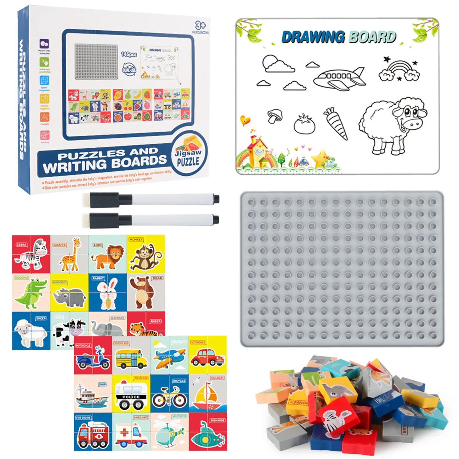 Creative Block Gift For Children Graffiti Board Set Drawing Board Building Block Puzzle Toy Kids Early Education Learning Toys
Creative Block Gift For Children Graffiti Board Set Drawing Board Building Block Puzzle Toy Kids Early Education Learning Toys