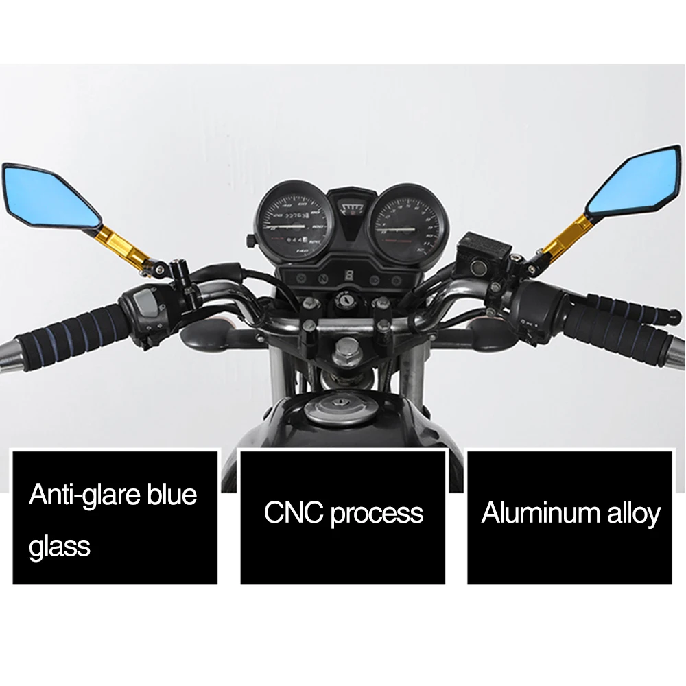 Alconstar Universal 7/8" 22mm CNC Aluminum Motorcycle Handlebar Rearview Rear View Mirrors For Honda Yamaha Kawasaki Suzuki KTM
Alconstar Universal 7/8" 22mm CNC Aluminum Motorcycle Handlebar Rearview Rear View Mirrors For Honda Yamaha Kawasaki Suzuki KTM