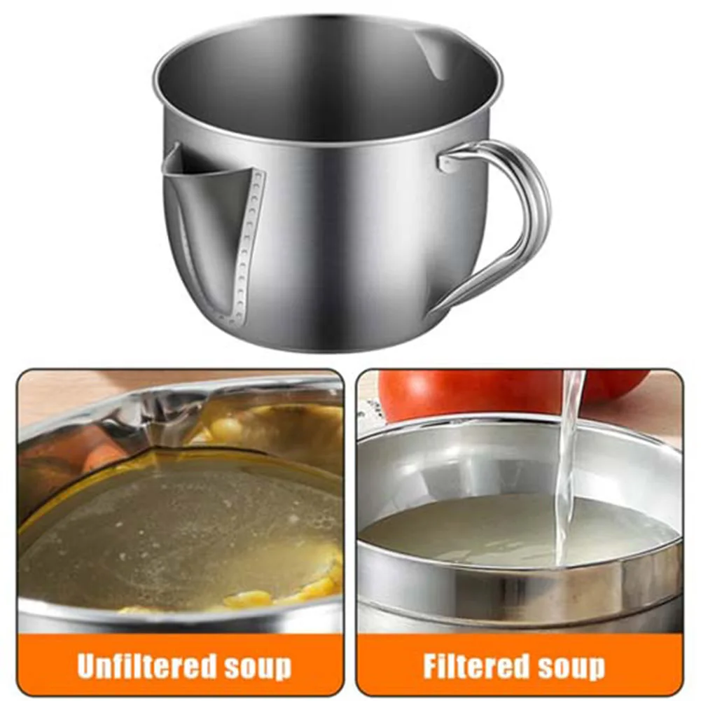 HOT Oil Separator Bowl Stainless Steel Oil Soup Separator Pot To Reduce Fat Intake for Healthy Cooking NDS
HOT Oil Separator Bowl Stainless Steel Oil Soup Separator Pot To Reduce Fat Intake for Healthy Cooking NDS