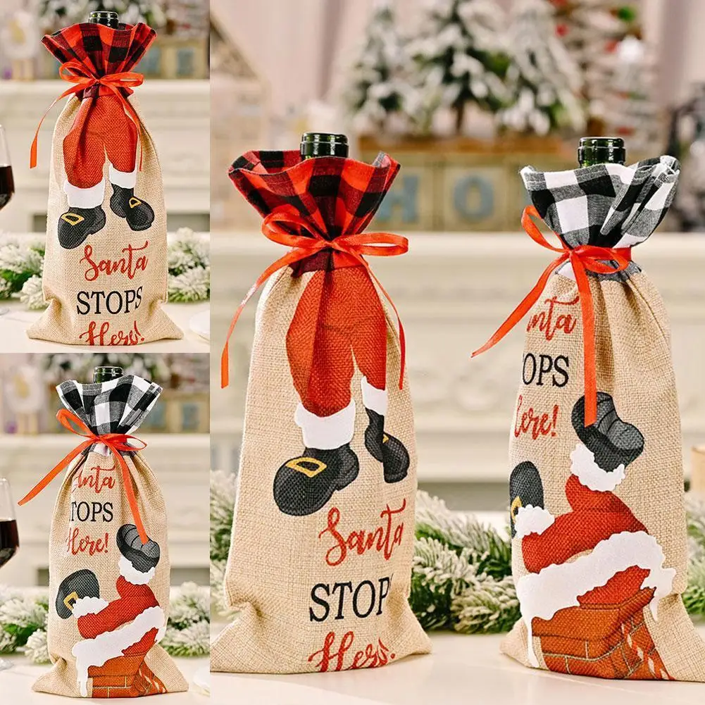 Wine Bottle Cover Christmas Wine Dust Bags Snowman Stocking Bag Table Decoration Gift Holder Natal navidad decorations Supplies
Wine Bottle Cover Christmas Wine Dust Bags Snowman Stocking Bag Table Decoration Gift Holder Natal navidad decorations Supplies