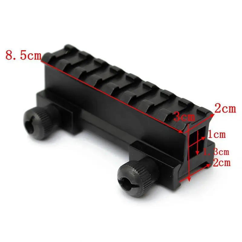 Red Dot Sight Accessories 20mm To 20mm Bracket 8-slot Solid Bracket Aluminum Alloy Sight Bracket 85mm 1 Inch Riser Mount 
Red Dot Sight Accessories 20mm To 20mm Bracket 8-slot Solid Bracket Aluminum Alloy Sight Bracket 85mm 1 Inch Riser Mount
