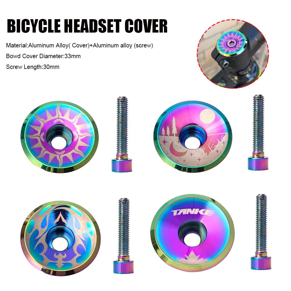 TANKE Bike Stem Cover Aluminium Alloy Stem Top Cap Only 5.2g Ultra Light Headset Cover With Screw for 28.6mm Front Fork Head Tub
TANKE Bike Stem Cover Aluminium Alloy Stem Top Cap Only 5.2g Ultra Light Headset Cover With Screw for 28.6mm Front Fork Head Tub