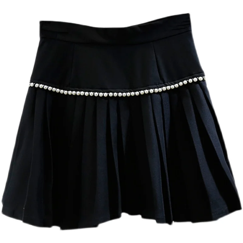 Beads Irregular A- Line Anti-Exposure Pleated Skirt Women's Korean-Style High Waist Slimming Mini Skirts Ladies
Beads Irregular A- Line Anti-Exposure Pleated Skirt Women's Korean-Style High Waist Slimming Mini Skirts Ladies