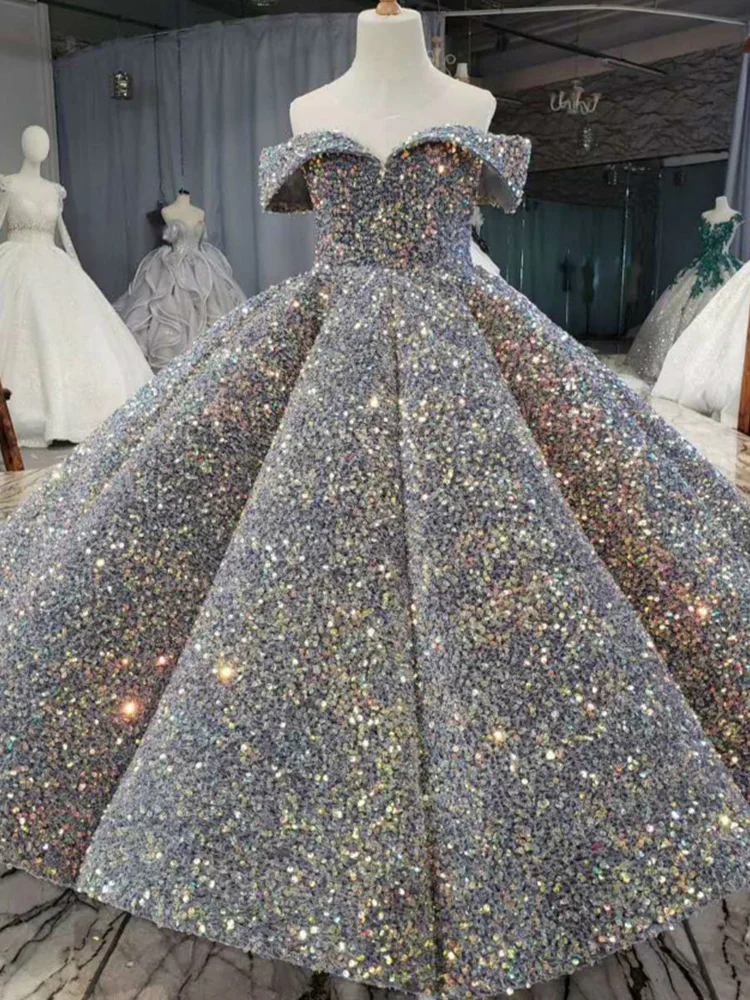 Fashion Off Shoulder Flower Girl Dress Sequins Bandage Ball Gown Ankle Length Long Robe For Birthday Party Catwalk
Fashion Off Shoulder Flower Girl Dress Sequins Bandage Ball Gown Ankle Length Long Robe For Birthday Party Catwalk