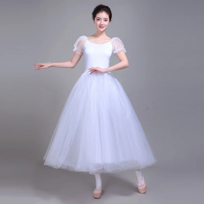 Elegant Women Girl Ballet Dance Dress Puff Sleeve Swan Tutu Ballroom Dancewear 904-A424
Elegant Women Girl Ballet Dance Dress Puff Sleeve Swan Tutu Ballroom Dancewear 904-A424