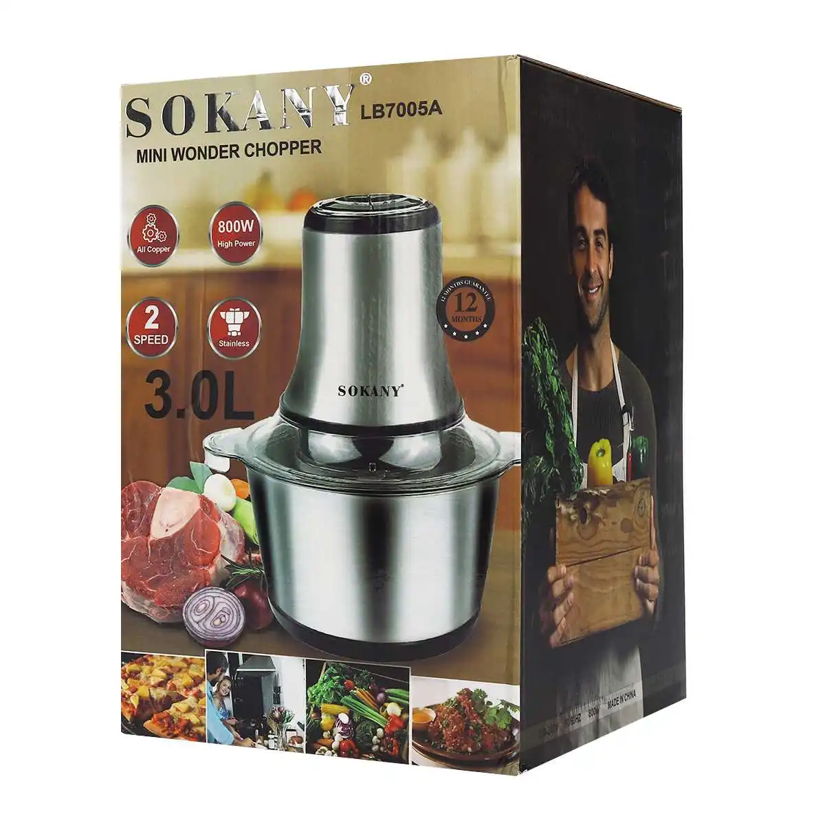 3L 800W Electric Meat Grinder Blender Mixer Stainless Steel for kitchen 2 Speeds Chopper Meat Mixer Grinder Auto Mincing Machine
3L 800W Electric Meat Grinder Blender Mixer Stainless Steel for kitchen 2 Speeds Chopper Meat Mixer Grinder Auto Mincing Machine