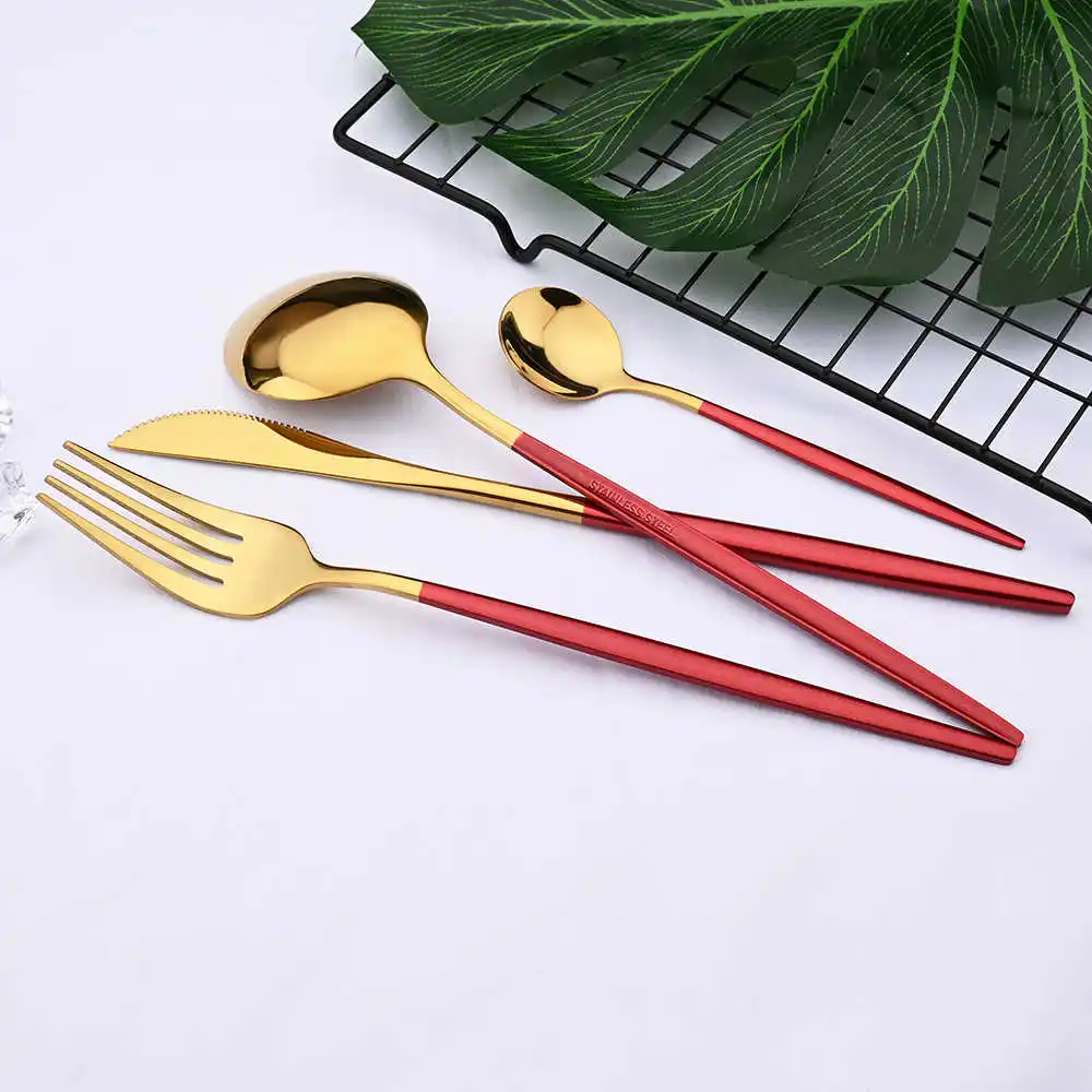 24 White gold bun china set knife fork spoon stainless steel cutlery set of kitchen utensils set cutlery attacked
24 White gold bun china set knife fork spoon stainless steel cutlery set of kitchen utensils set cutlery attacked