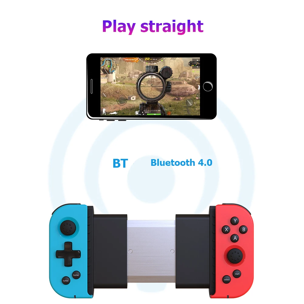 X6 Telescopic Bluetooth Game Controller Wireless Gamepad Trigger Joystick for PUBG Wireless Gamepad for iPhone Android iOS Phone
X6 Telescopic Bluetooth Game Controller Wireless Gamepad Trigger Joystick for PUBG Wireless Gamepad for iPhone Android iOS Phone