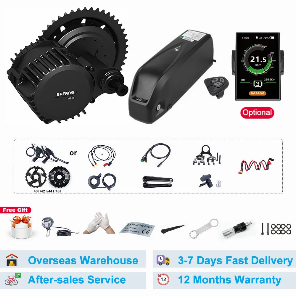 48V 1000W Bafang BBSHD eBike Mid Motor Conversion Kit with 18Ah Hailong Battery 8fun BBS03 Electric Bicycle Engine Motor Kits
48V 1000W Bafang BBSHD eBike Mid Motor Conversion Kit with 18Ah Hailong Battery 8fun BBS03 Electric Bicycle Engine Motor Kits