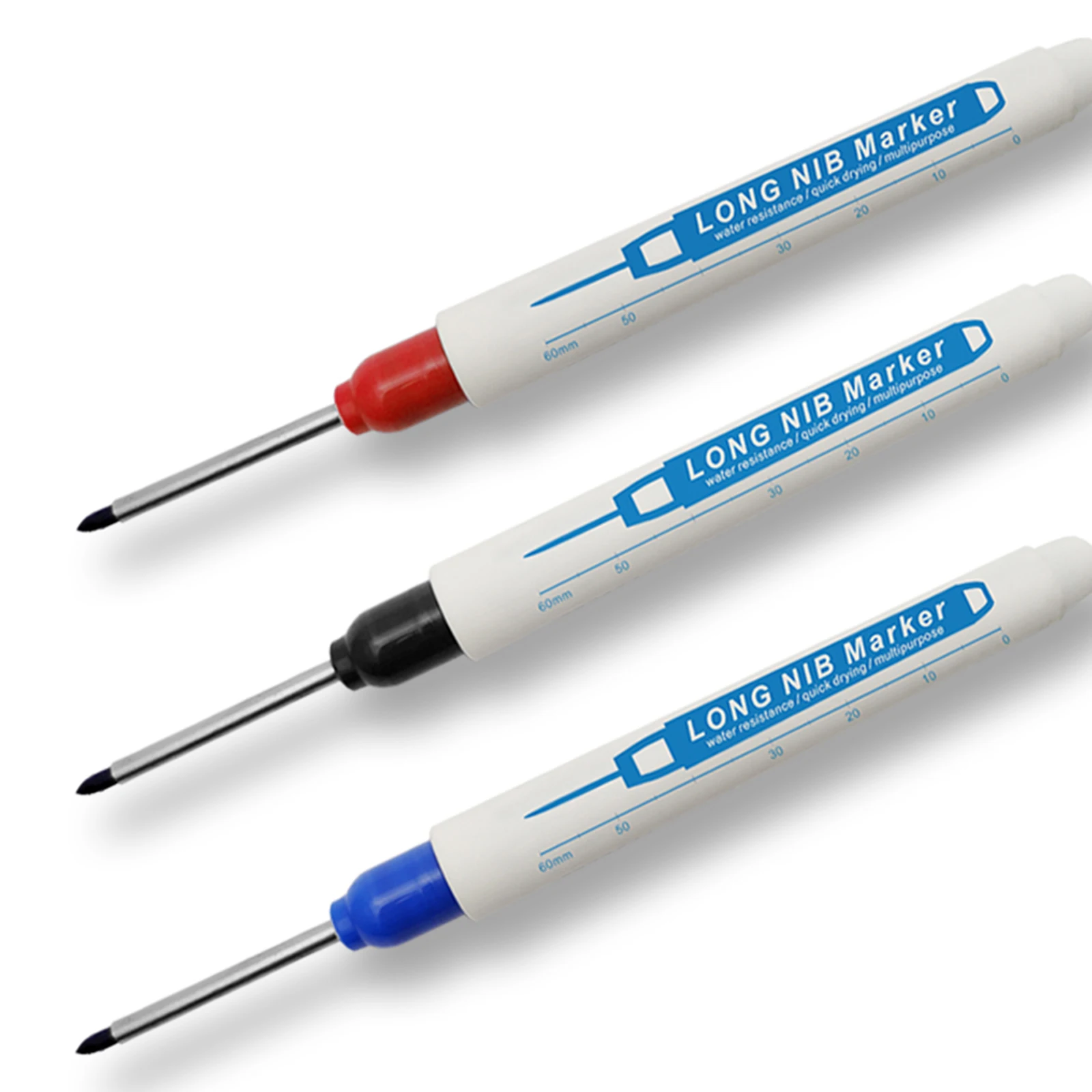 3pcs Long Head Markers Bathroom Woodworking Decoration Multi-purpose Deep Hole Marker Pens Pen Red/Black/Blue Ink
3pcs Long Head Markers Bathroom Woodworking Decoration Multi-purpose Deep Hole Marker Pens Pen Red/Black/Blue Ink