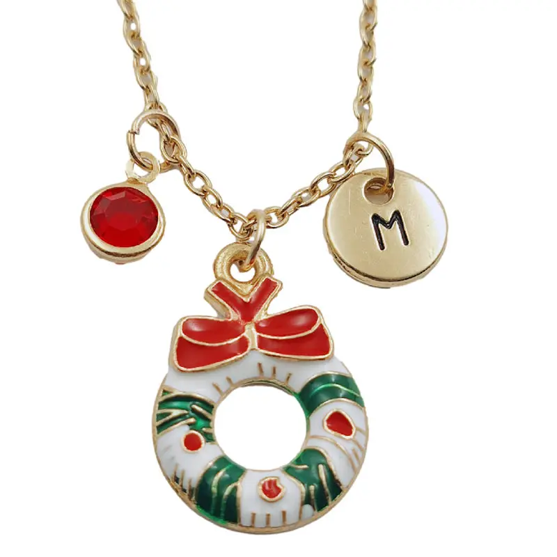 Christmas Doughnut Bell Initial Letter Creative Birthstone Gold Necklace Fashion Jewelry Women Gifts Accessories Pendant
Christmas Doughnut Bell Initial Letter Creative Birthstone Gold Necklace Fashion Jewelry Women Gifts Accessories Pendant