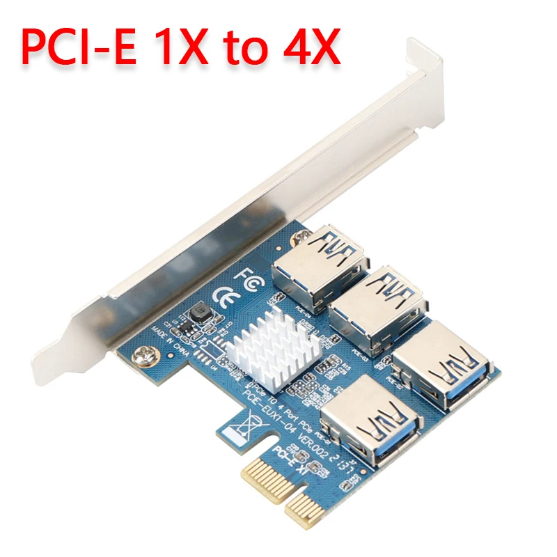 PCI-E To PCI-E Adapter 1 Turn 4 PCI-Express Slot 1x To 16x USB 3.0 Mining Special Riser Card PCIe Converter For BTC Miner Mining
PCI-E To PCI-E Adapter 1 Turn 4 PCI-Express Slot 1x To 16x USB 3.0 Mining Special Riser Card PCIe Converter For BTC Miner Mining