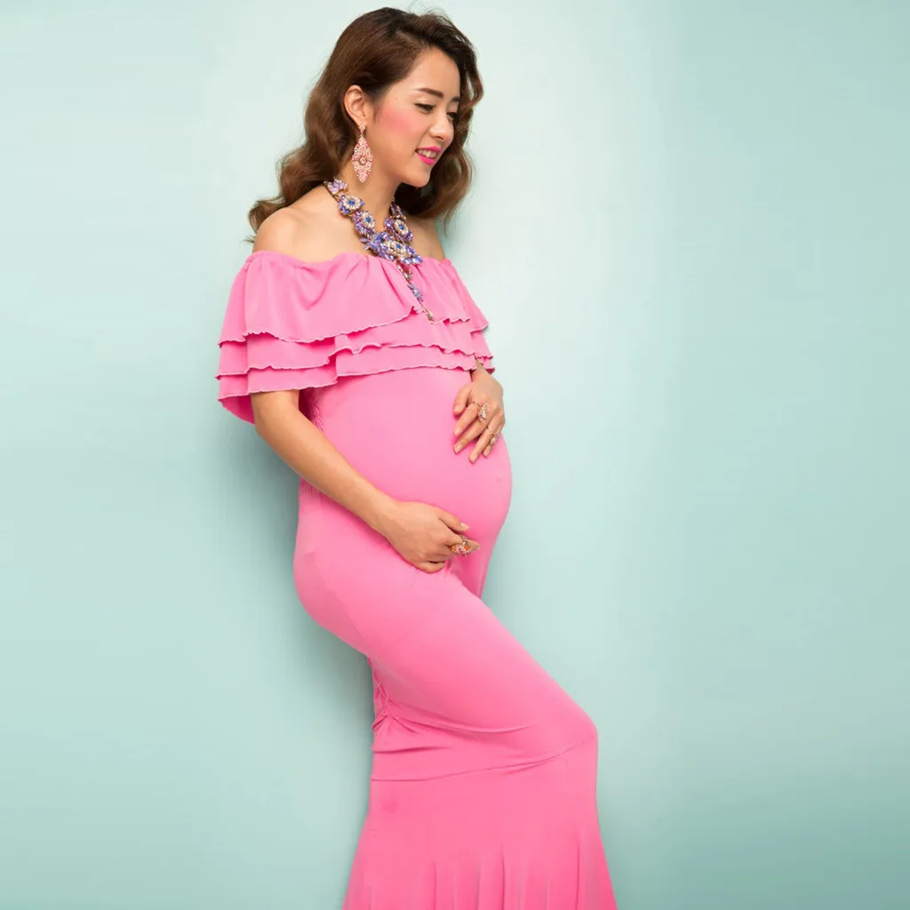 2019 The New Women Pregnants Photography Maternity Off Shoulder Solid Ruffles Long Dress
2019 The New Women Pregnants Photography Maternity Off Shoulder Solid Ruffles Long Dress