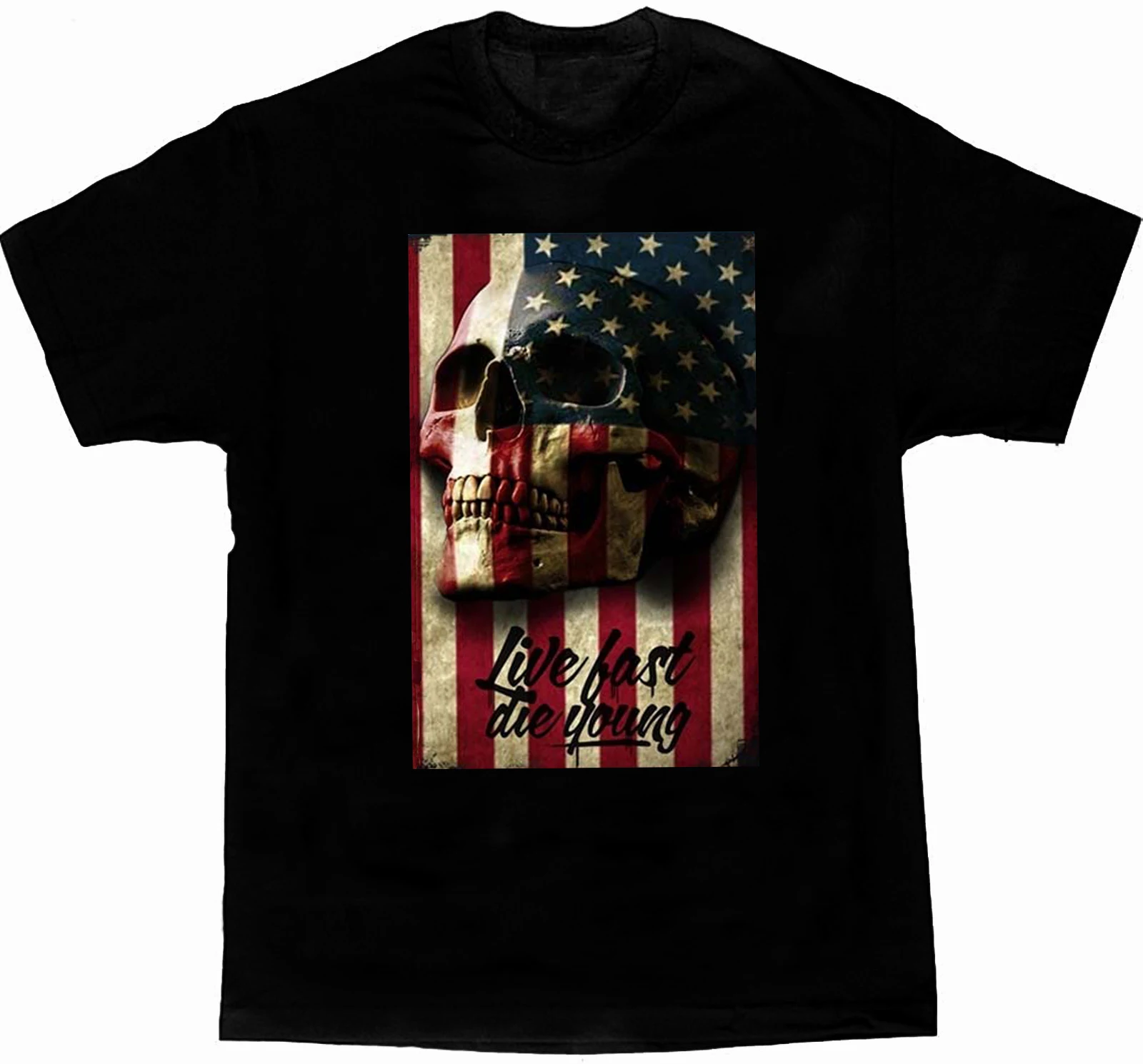 Live Fast Die Young. Cool Design American Flag 3D Skull T-Shirt. Summer Cotton Short Sleeve O-Neck Mens T Shirt New S-3XL
Live Fast Die Young. Cool Design American Flag 3D Skull T-Shirt. Summer Cotton Short Sleeve O-Neck Mens T Shirt New S-3XL