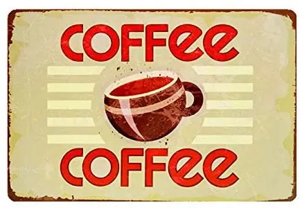 Coffee Vintage Style Metal Sign Iron Painting for Indoor & Outdoor Home Bar Coffee Kitchen Wall Decor 8 X 12 Inch
Coffee Vintage Style Metal Sign Iron Painting for Indoor & Outdoor Home Bar Coffee Kitchen Wall Decor 8 X 12 Inch