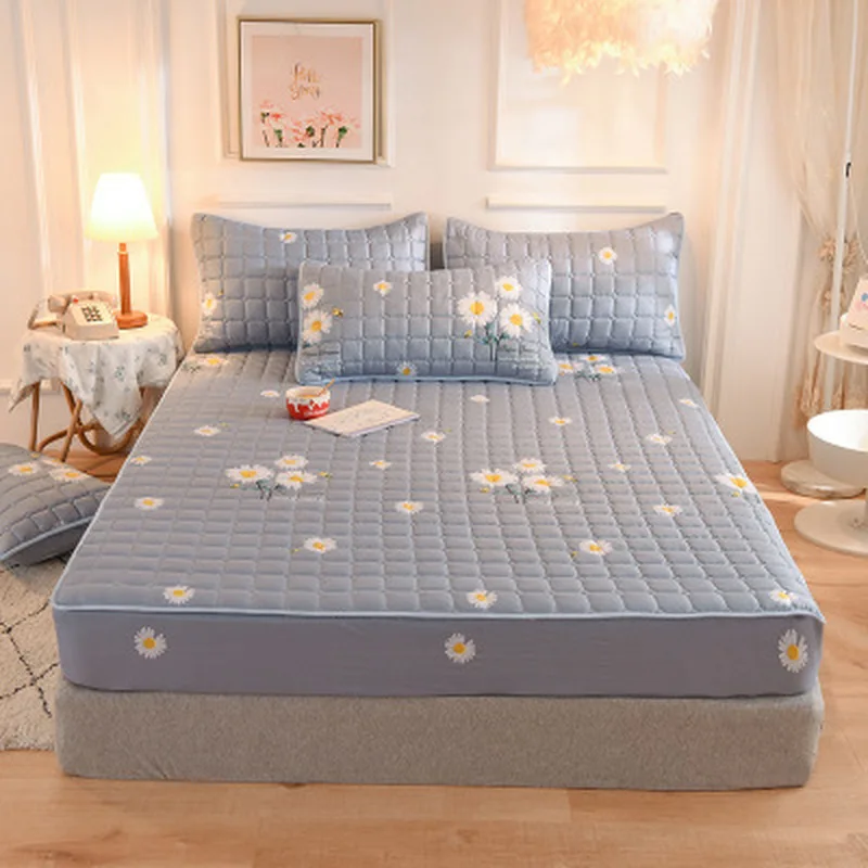Thick Quilted Soft Fitted Sheet Bed Sheet Mattress Cover Elastic Sheets Comfortable Pillowcases Printing Single Full Queen King
Thick Quilted Soft Fitted Sheet Bed Sheet Mattress Cover Elastic Sheets Comfortable Pillowcases Printing Single Full Queen King