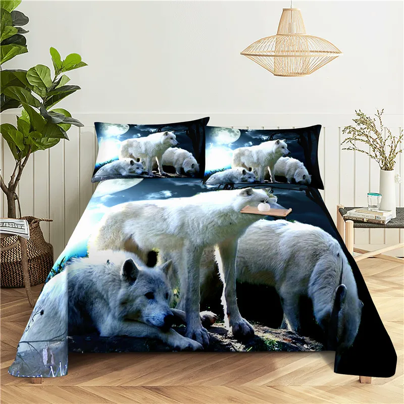 Wolves 0.9/1.2/1.5/1.8/2.0m Digital Printing Polyester Bed Flat Sheet With Pillowcase Print Bedding Set
Wolves 0.9/1.2/1.5/1.8/2.0m Digital Printing Polyester Bed Flat Sheet With Pillowcase Print Bedding Set