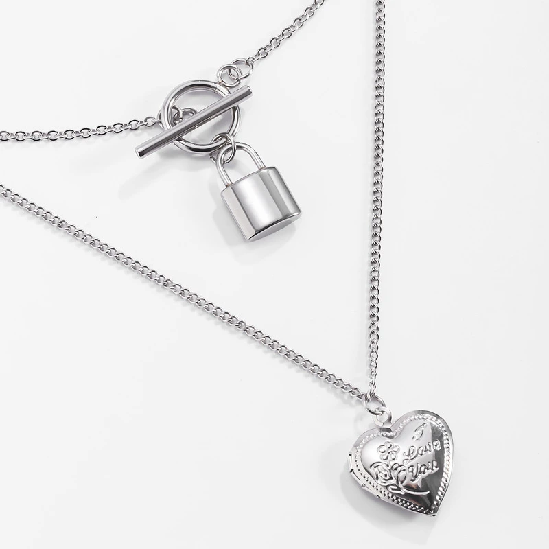 POTCET Unisex Stainless Steel Peach Heart Lock Titanium Steel Necklace Pendant Geometric Fashion Hip Hop Party Jewelry
POTCET Unisex Stainless Steel Peach Heart Lock Titanium Steel Necklace Pendant Geometric Fashion Hip Hop Party Jewelry