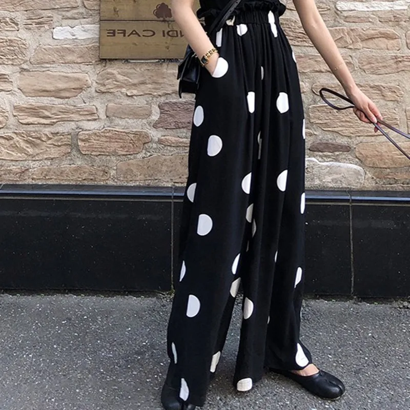 Qooth Women's Polka Dot Harem Pants Autumn Trousers Vintage Elastic Waist Long Pantalon Female Causal Palazzo Oversized QH2295
Qooth Women's Polka Dot Harem Pants Autumn Trousers Vintage Elastic Waist Long Pantalon Female Causal Palazzo Oversized QH2295