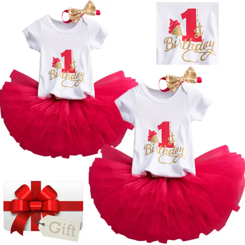 Фото Модное детское платье для девочек на 1 й день рождения наряд - купить