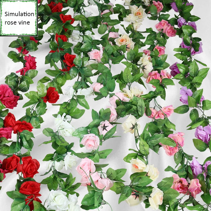 2.4Meter Artificial Flowers Rose Ivy Vine Wedding Decoration Silk Flower Garland String With Leaves For Home Hanging Decor
2.4Meter Artificial Flowers Rose Ivy Vine Wedding Decoration Silk Flower Garland String With Leaves For Home Hanging Decor