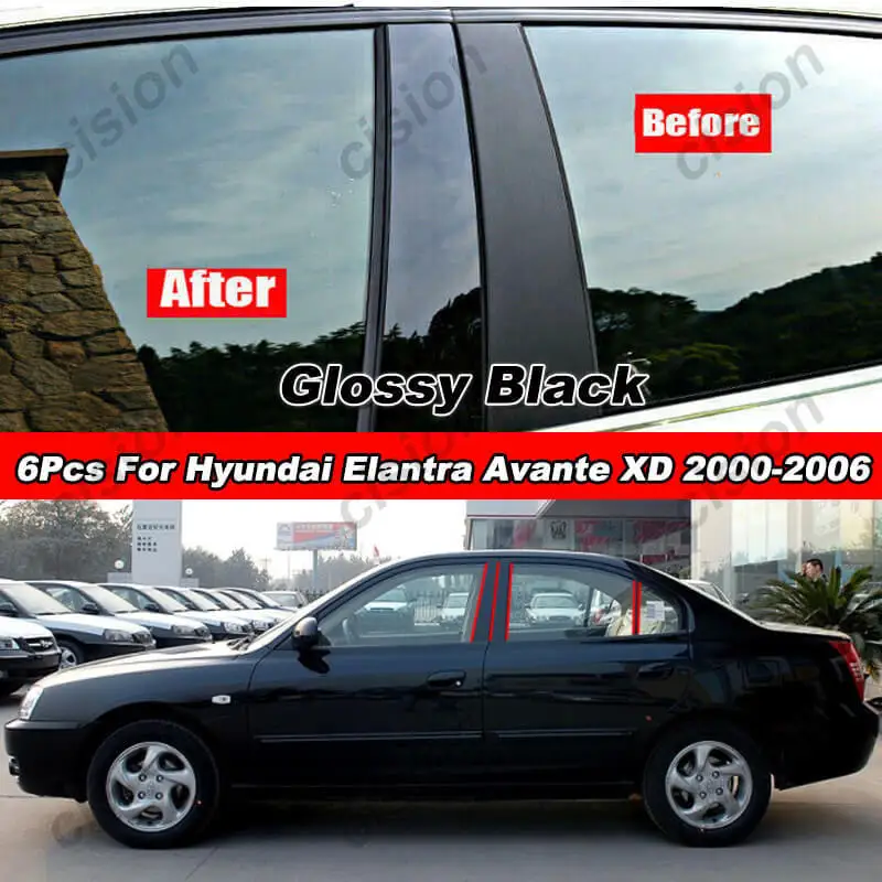 6Pcs Carbon Fiber Black Car Door Window Column BC Pillar Post Trim PC Material Sticker For Hyundai Elantra Avante XD 2000-2006
6Pcs Carbon Fiber Black Car Door Window Column BC Pillar Post Trim PC Material Sticker For Hyundai Elantra Avante XD 2000-2006
