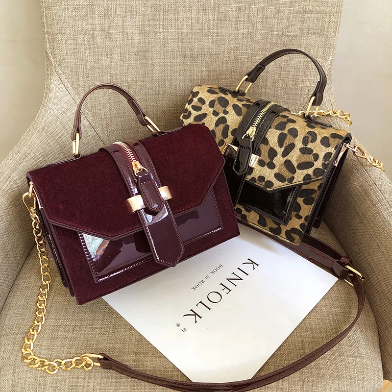 2019 women's leopard PU leather shoulder bags lady solid black and burgundy crossbody chain handbags girl fashion sling bags
2019 women's leopard PU leather shoulder bags lady solid black and burgundy crossbody chain handbags girl fashion sling bags