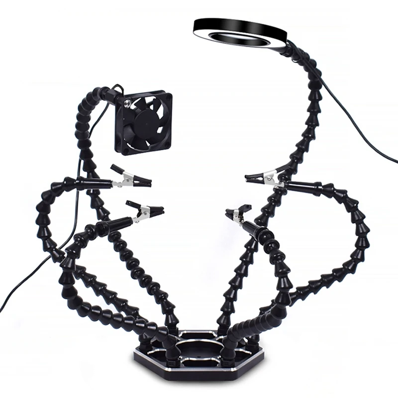 Welding PCB Bracket USB Interface Maintenance Aids Soldering Station 3X LED Magnifying Glass Welding Third-Hand Tool 
Welding PCB Bracket USB Interface Maintenance Aids Soldering Station 3X LED Magnifying Glass Welding Third-Hand Tool