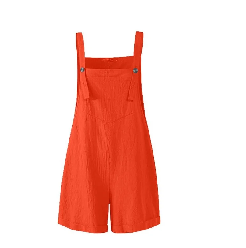New Cotton and Linen Casual Rompers Summer Women Solid Colors Strap Button Playsuits 5 Colors Plus Size Loose Beige Housewear
New Cotton and Linen Casual Rompers Summer Women Solid Colors Strap Button Playsuits 5 Colors Plus Size Loose Beige Housewear