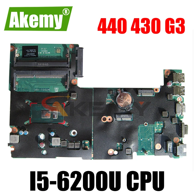 Материнская плата DA0X61MB6G0 для ноутбука HP ProBook 440 430 G3, процессор i5 6200U 830937-601 901118-601 830938-601 830938-501 830938-001
Материнская плата DA0X61MB6G0 для ноутбука HP ProBook 440 430 G3, процессор i5 6200U 830937-601 901118-601 830938-601 830938-501 830938-001