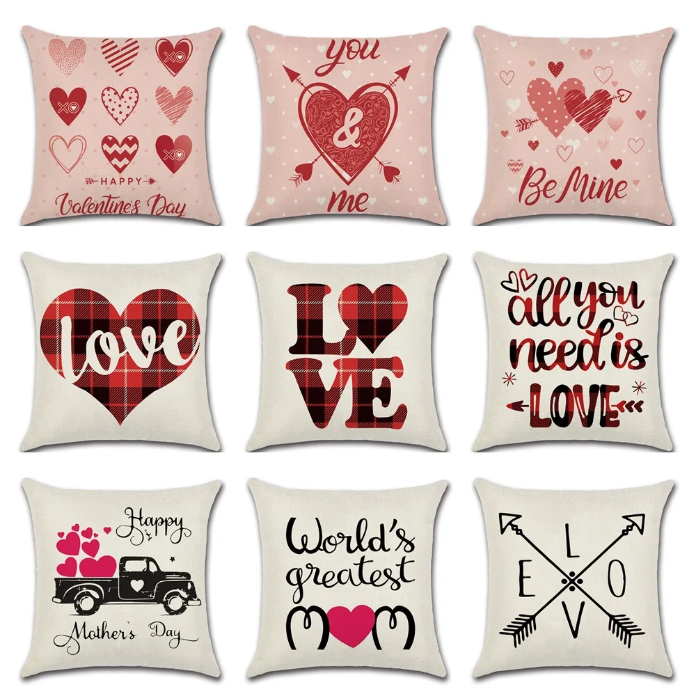 Nordic Pink Cushions Cover Heart Love Letter Home Decorative Pillow Cases Linen Car Bed Grid Pillow Covers 45x45cm Pillowcases
Nordic Pink Cushions Cover Heart Love Letter Home Decorative Pillow Cases Linen Car Bed Grid Pillow Covers 45x45cm Pillowcases