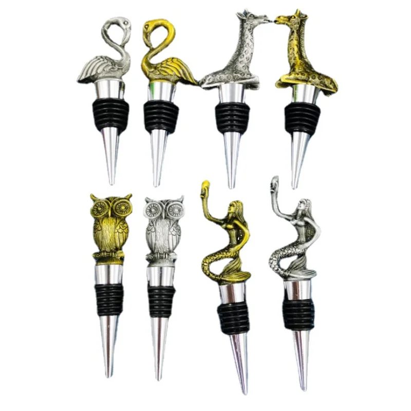 Creative Zinc Alloy Giraffe Flamingo Octopus Mermaid Owl Modeling Cork Art Decoration Bottle Cap Gift Crafts Wine Stopper
Creative Zinc Alloy Giraffe Flamingo Octopus Mermaid Owl Modeling Cork Art Decoration Bottle Cap Gift Crafts Wine Stopper
