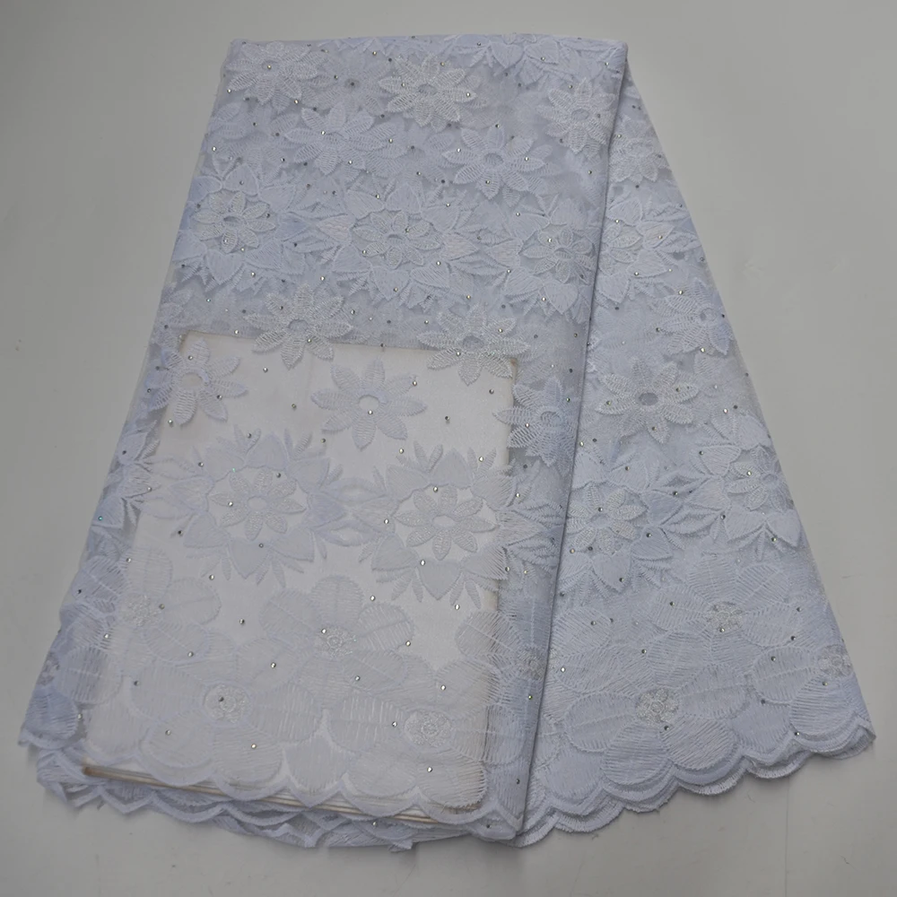 White African French Net Lace Fabric Wholesale Price Nigerian Embroidery Stones Mesh Tulle Material High Quality For Women Dress
White African French Net Lace Fabric Wholesale Price Nigerian Embroidery Stones Mesh Tulle Material High Quality For Women Dress